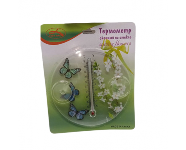 Термометр с бабочками и цветами